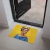 Frida Kahlo - Vrouw - Geel - Blauw - Bloemen Deurmat klein -sfeer5