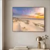 Duinen - Strand - Zonsondergang - Natuur - Zomer Textielframe zwart klein -sfeer2