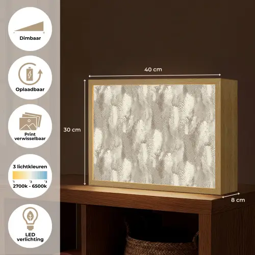 Slang - Textuur - Zand Light Box met batterij (Wandlamp) middel 907 -USP_websiteoverzichtNL