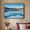Landschap - Winter - Meer - Bergen - Uitzicht - IJs Textielframe zwart klein -sfeer1