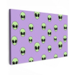 Alien - Retro - Lila canvas 2cm klein 34 -z3d