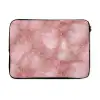 Roze - Kwarts - Goud - Marmer laptophoes neopreen klein 279 -3d