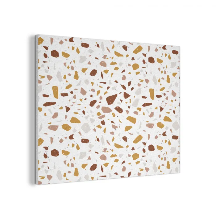 Terrazzo -  Patroon - Wit - Urban PET vilt klein 837 -3d