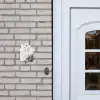 Lichtroze met palmblad - Klassiek Naambord Huisje klein -sfeer1