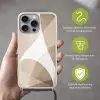 Vloeiende vlakken - Harmonieus - Golvend Hoesje iPhone 16 Pro Max met koord klein -sfeer2_NL