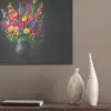 Felgekleurd - Bloemen - Vaas PET vilt klein -sfeer6_closeup