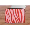 Zebraprint - Roze - Rood - Dierenprint laptophoes neopreen klein -tafel