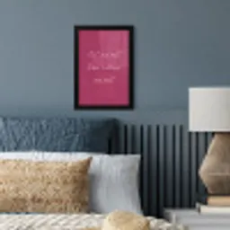 eat me out don't stress me out - Roze - Minimalistisch fotolijst zwart zonder passe partout klein -sfeer3