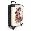 Wit paardenhoofd omringd door bloemen en vlinders Koffer - NBS - Handbagage middel -productfoto_3d