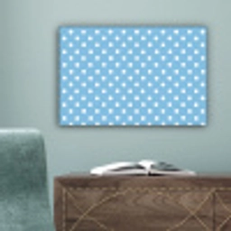 Polka - Dots - Blauw canvas 2cm klein 34 -sfeer4