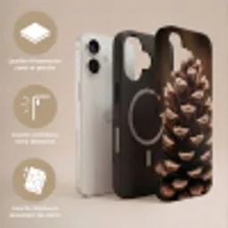 Dennenappel - Bos - Herfst - Bruin - Sfeervol Toughcase MagSafe Apple iPhone 17 klein -USP_Lagen_FR