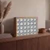 Borden - Bloemen - Blauw - Wit Light Box met batterij (Wandlamp) middel 907 -sfeer2