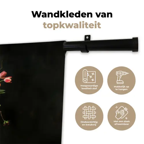 Sierlijk - Boeket - Vaas Wandkleed katoen klein -sfeer2