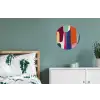 Vormen - Ritmisch - Kleuren - Abstract Wandcirkel aluminium klein -slaapkamer