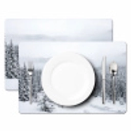 Rivier - Bevroren - Landschap - Winter Placemat vinyl groot -zzsfeer2_Kitchenyeah-website