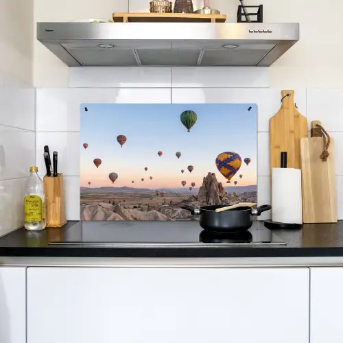 Luchtballonnen - Rotsen - Zonsopgang Inductie beschemer met haakjes klein -sfeer2