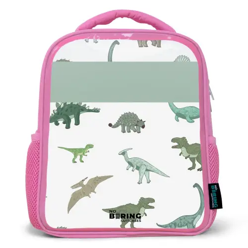 Dino Dynastie Kinderrugzak - Roze middel -3d