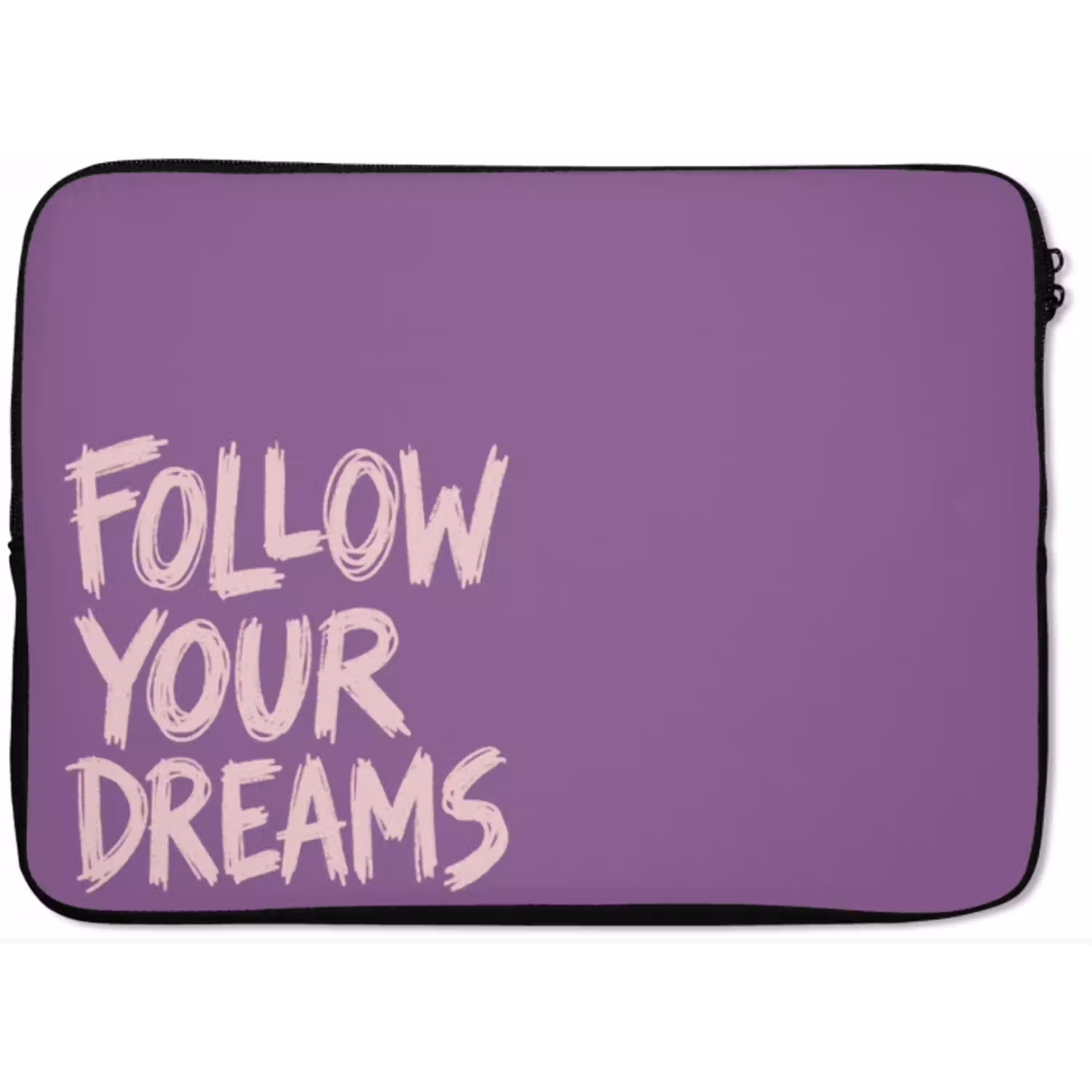 Follow your dreams - Paars - Penseeltextuur laptophoes neopreen klein -zkaufland3dotto