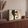 Gezicht - Abstract - Kunst - Vormen Light Box met batterij (Wandlamp) middel -sfeer2