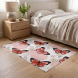 Vlinders - Retro - Kleurrijk Vloerkleed Rechthoek klein 1091 -atmosphere_sfeer3_global