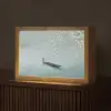 Bloesems - Minimalistisch - Wateroppervlak - Boot Light Box met kabel (Tafellamp) klein -z3d_website