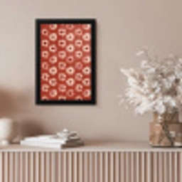 Madelief - Retro - Terracotta fotolijst zwart zonder passe partout klein 224 -sfeer5
