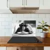 Aap - Spaghetti - Zonnebril - Zwart wit - Cool - Dier keuken achterwand spatscherm klein -sfeer2