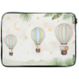Aquarel - Luchtballonnen - Pastel laptophoes neopreen klein -zkaufland3dotto