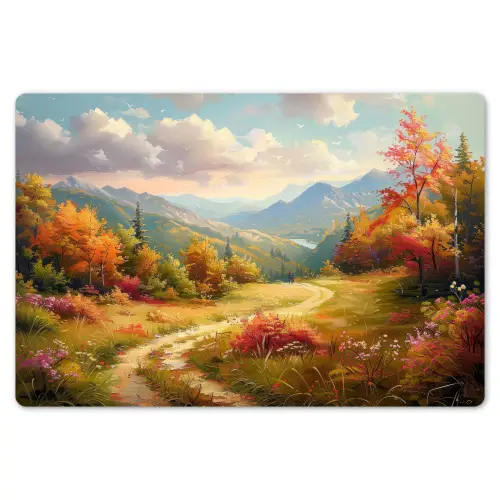 Landschap - Illustratie - Natuur Placemat vinyl groot -zzsfeer1_Kitchenyeah-website