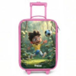 Voetbal - Jongen - Bos Kinderkoffer - Roze klein -3d