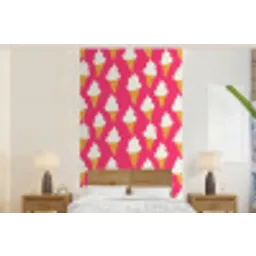 Softijs - Horentje - Roze fotobehang vinyl groot 64 -bed