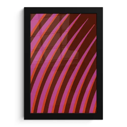 Lijnen - Rood - Beweging fotolijst zwart zonder passe partout klein -3d