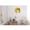 Cheetah - Illustratie - Geel Wandcirkel aluminium klein -woonkamer