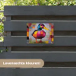 Eend - Vlakken - Abstract - Kleurrijk tuinposter los doek klein -sfeer3