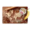 Wereldkaart - Koekjesdeeg - Warme baksfeer Placemat vinyl groot -zzzproduct_Kitchenyeah-website