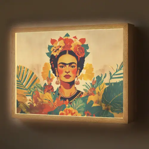 Vrouwelijk - Bloemen - Sieraden Light Box met batterij (Wandlamp) middel -z3d_website