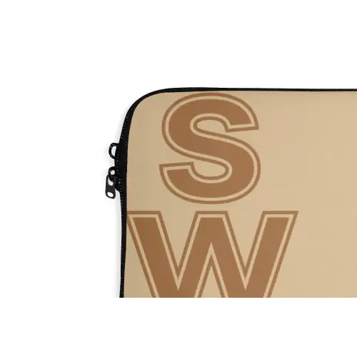 Swag - Bruin - Beige laptophoes neopreen klein -detail