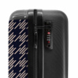 Donker pied-de-poule patroon met diagonale streepvulling NBS - Handbagage koffer - Vrouwen middel -slot