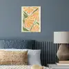 Blaadjes - Zachtoranje - Bloemen poster papier klein -sfeer2