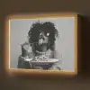 Vrouw - Pasta - Zwart - Wit Light Box met batterij (Wandlamp) middel -z3d_website