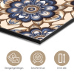 Floraal - Ornament - Blauw aluminium wit klein 46 -closeup_DE