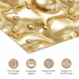Vloeibaar - Druppels - Goud poster papier klein 62 -tcloseup_DE