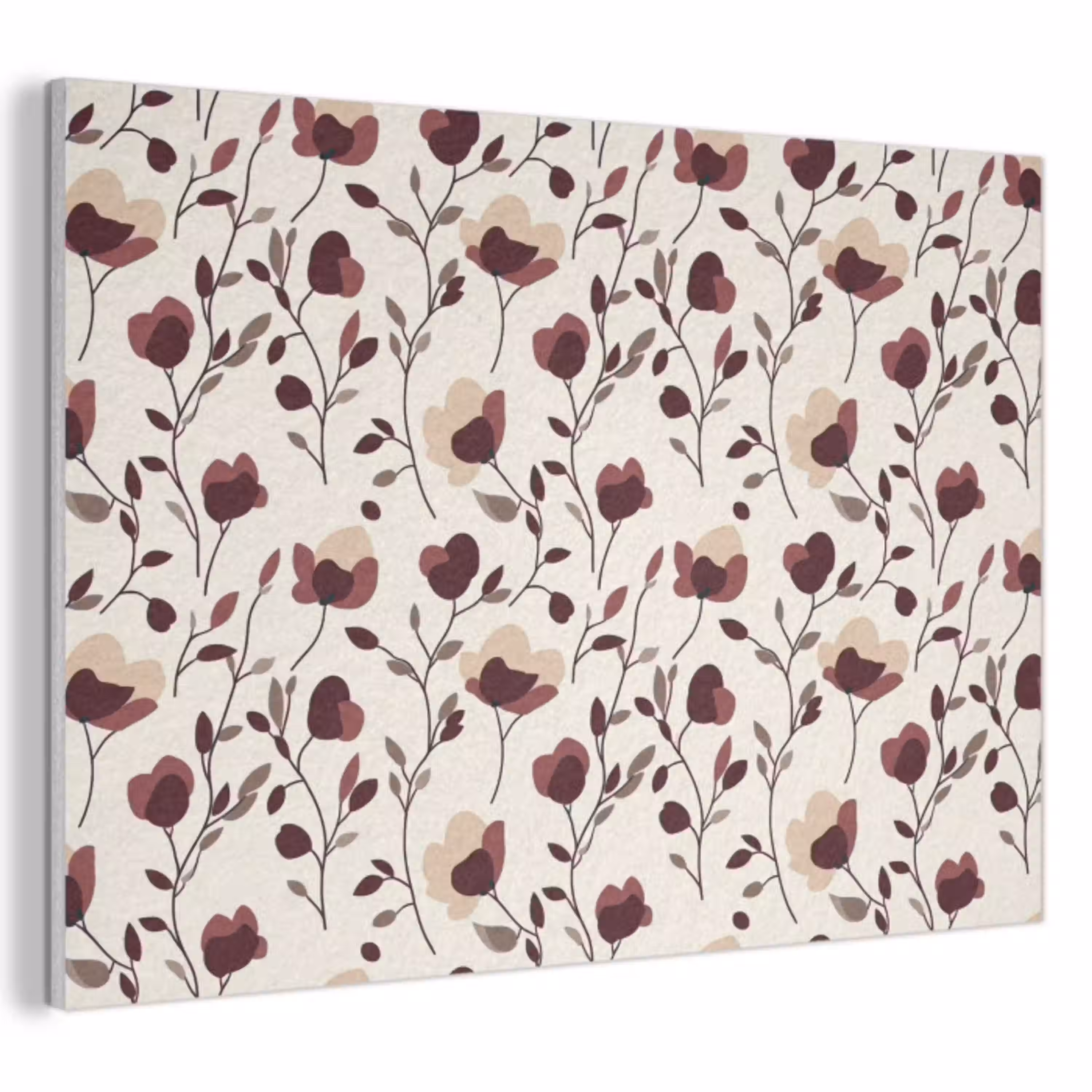 Bloemen - Botanisch - Bordeaux PET vilt klein 837 -3d
