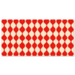 Golvend patroon - Retro - Rood - Beige Balkonbeschermer Duitsland klein 596 -zz_3d