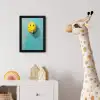 Ballon - Geel - Smiley fotolijst zwart zonder passe partout klein -usfeer4_kinderkamer