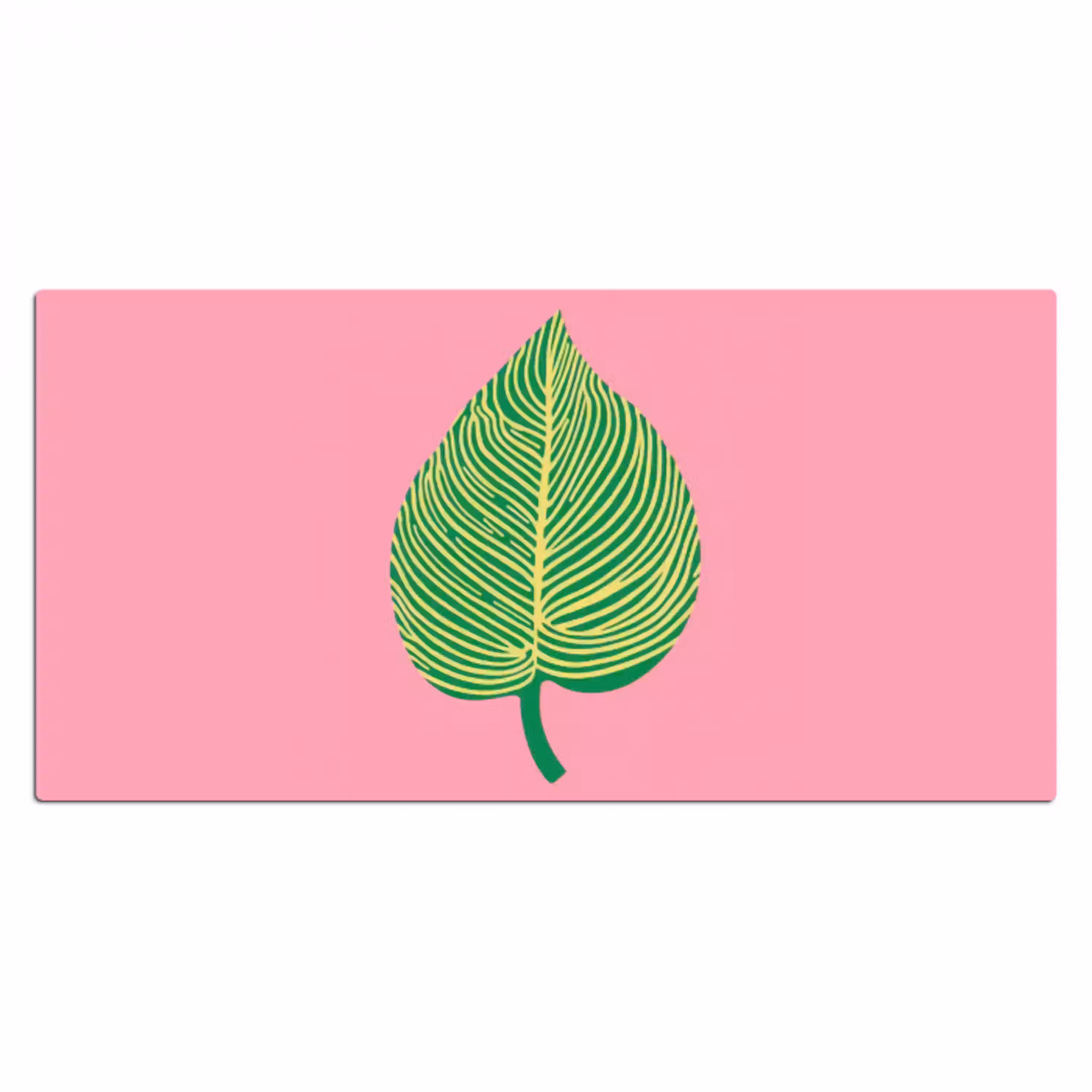 Illustratie - Blad - Minimalistisch - Groen Muismat XXL klein -3d_leeg