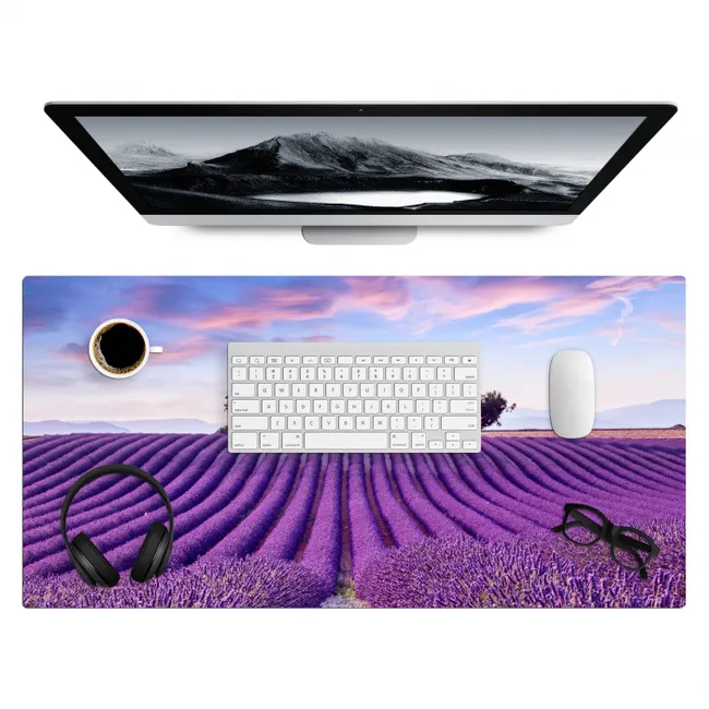 lavendel-natuur-paars-bomen-bloemen Muismat XXL klein -3d