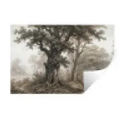 Natuur - Bos - Eik Muursticker klein -3d