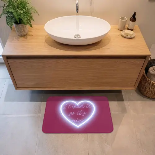 I liked it so it's mine - Neon hart - Roze Badmat klein -sfeer1