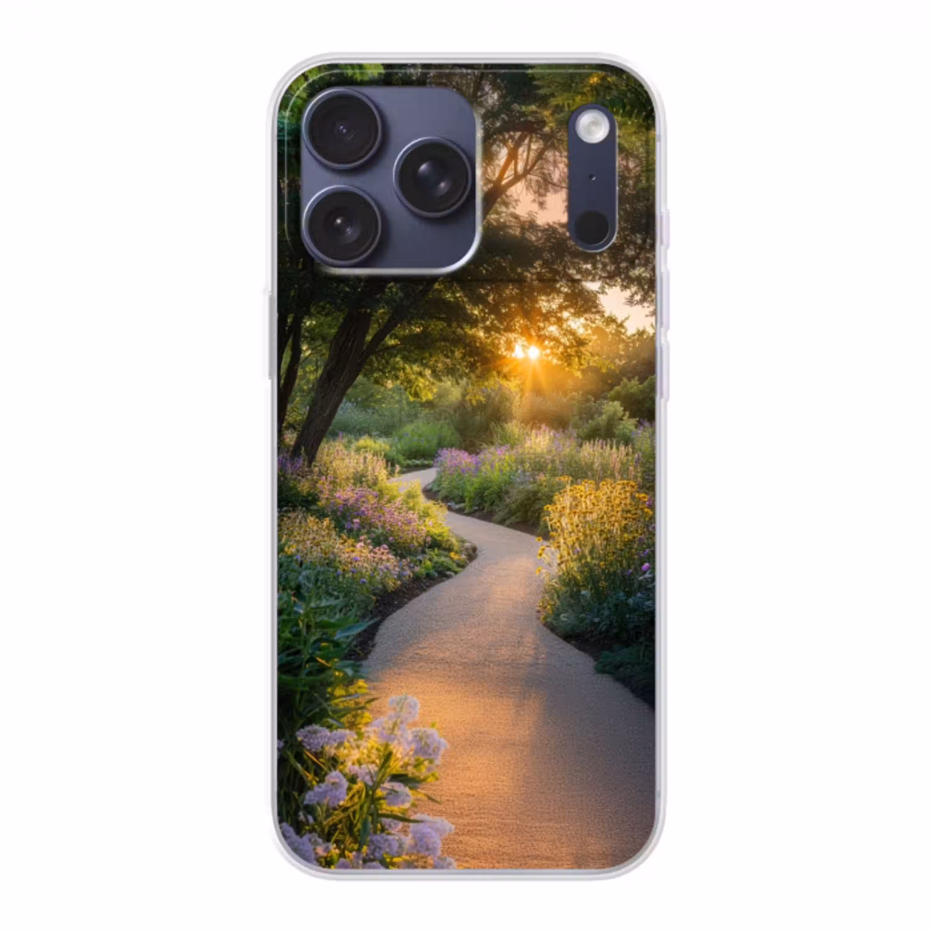 Pad - Bloemen - Park Telefoonhoesje iPhone 17 Pro Max klein -3d
